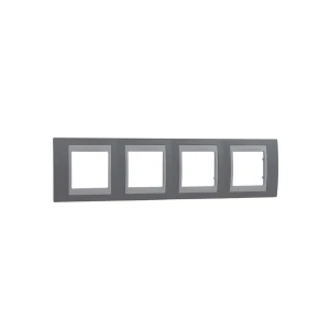 Ramă cu 4 locuri unica plus gri 8 module schneider-electric