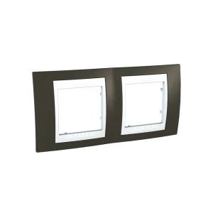 Ramă dublă unica plus cacao 4 module schneider-electric