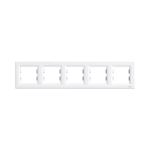 Ramă cu 5 locuri asfora alb orizontală schneider-electric