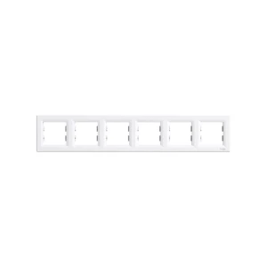 Рамка 6-я asfora белый горизонтальная schneider-electric