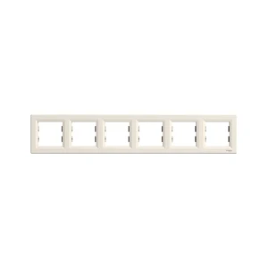 Рамка 6-я asfora кремовый горизонтальная schneider-electric