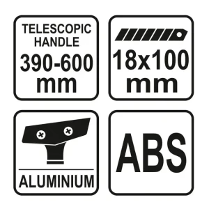 Răzuitor telescopic pentru geamuri 18 x 100, 390-600 mm yato Thumbnail 3