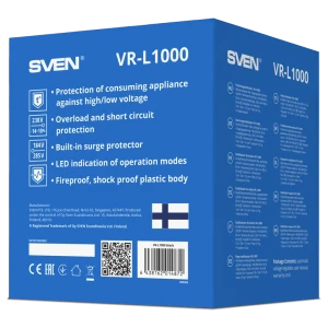 Stabilizator de tensiune sven vr-l1000, 1000va Thumbnail 6