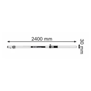 Рейка нивелирная телескопическая gr 240 2.4 x 1.38 м bosch Thumbnail 2