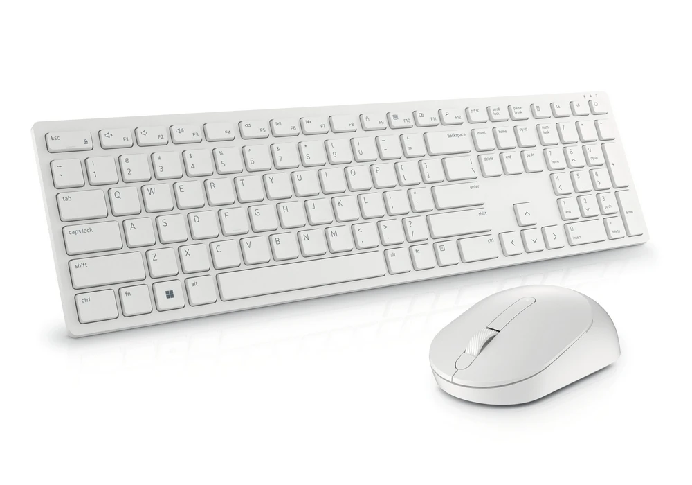 Клавиатура и мышь dell km5221w, беспроводное, белый 2