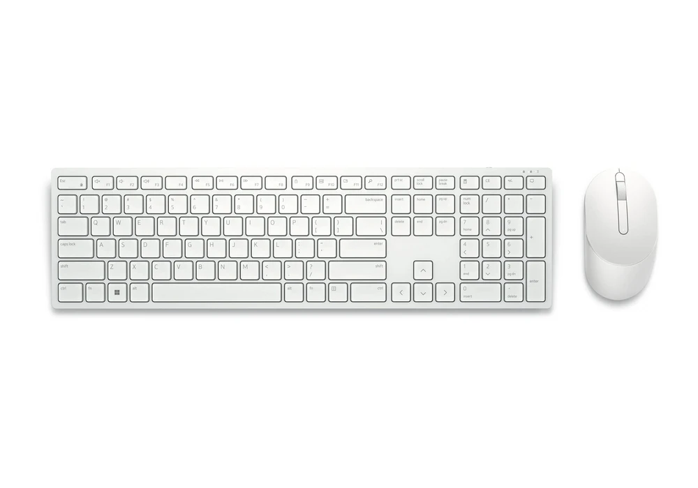 Клавиатура и мышь dell km5221w, беспроводное, белый 8