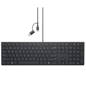 Клавиатура DELL KB525C, Проводное, Чёрный