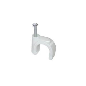 Scoaba pentru cablu rotund iek 180316 35 mm 100 buc alb plastic/metal