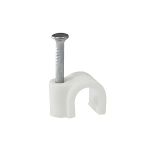 Scoabă rotundă kasan 7 mm 100 buc alb metal/plastic