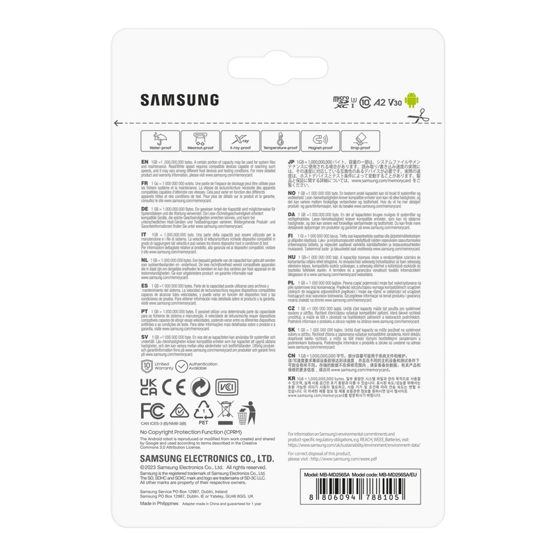 Карта памяти samsung evo plus microsdxc, 256гб (mb-md256sa/eu) 7