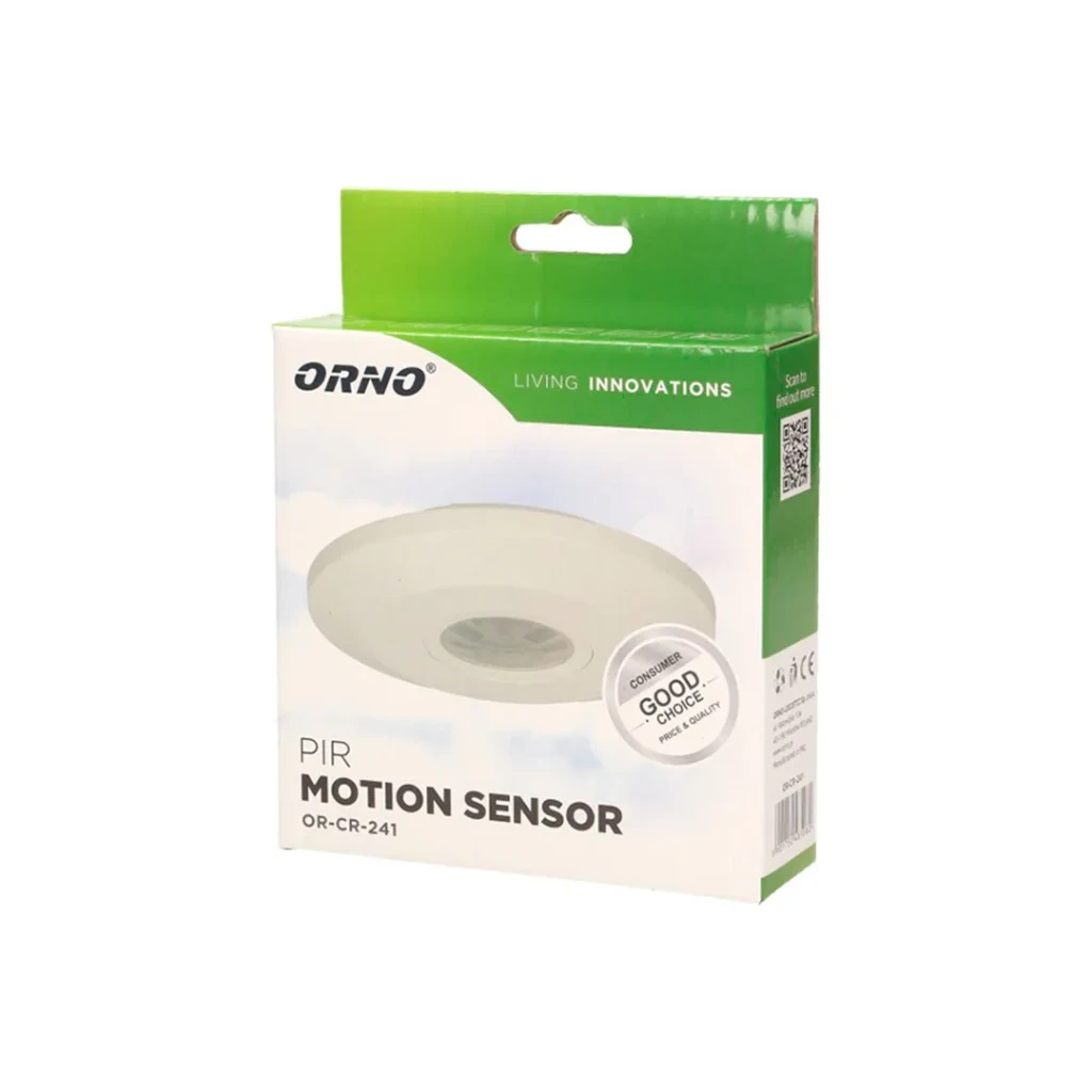 Senzor de mișcare orno orcr241 360° 2000 w 6 m 220 - 240 v ip20 2
