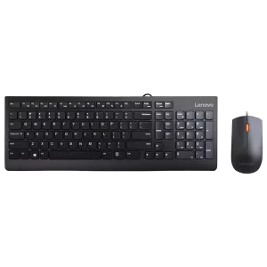 Клавиатура и мышь Lenovo 4X30L79912, Проводное, Чёрный