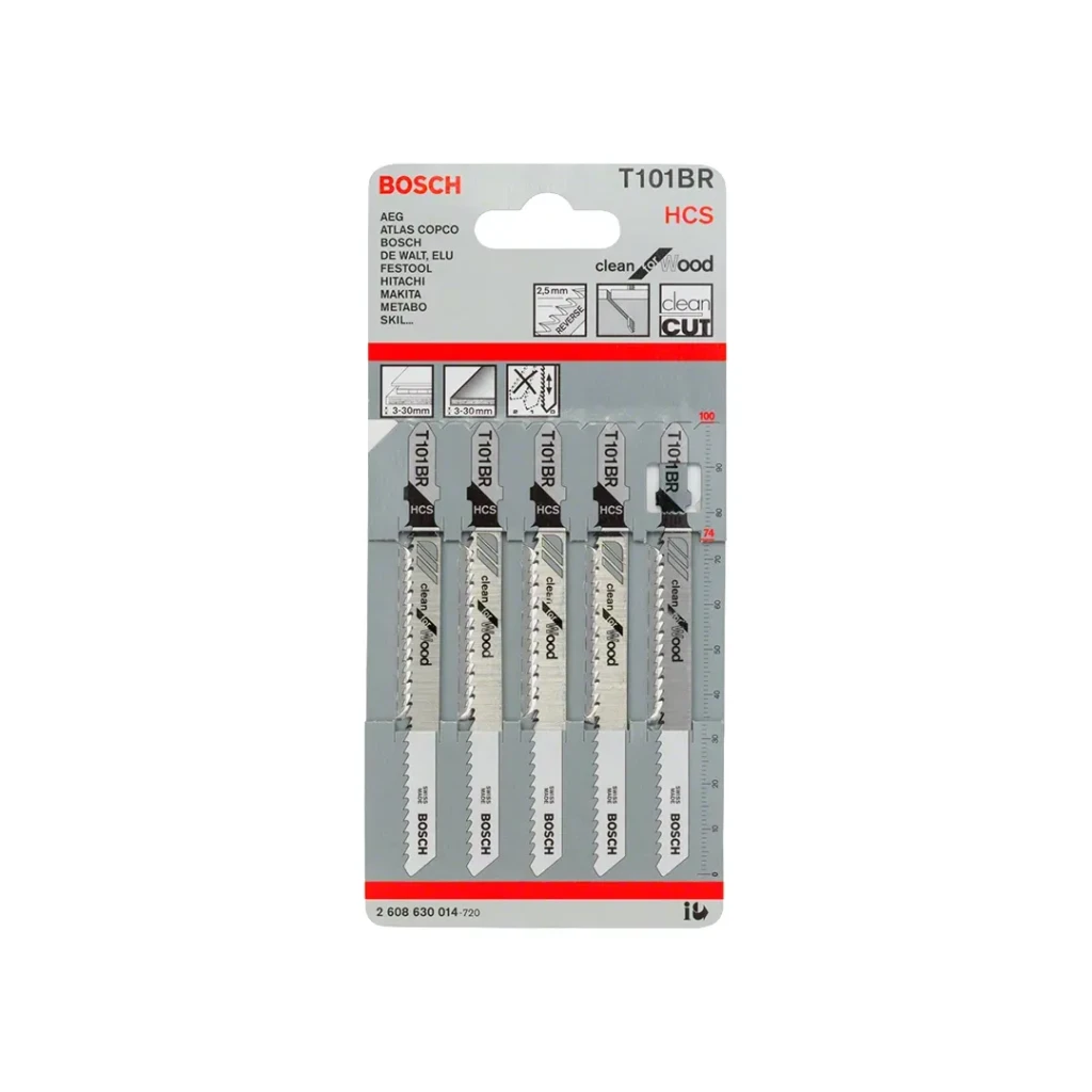 Set pânze pentru lemn pentru fierăstrau vertical (pendular) t101br 100 mm 5 buc. bosch 2