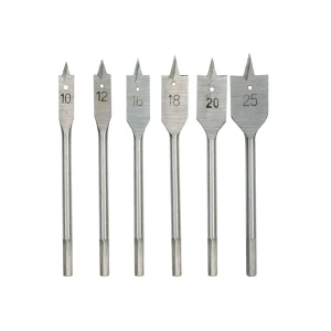 Set burghie plate 6 buc. pentru lemn 10 - 25 mm oțel hexagonal toya