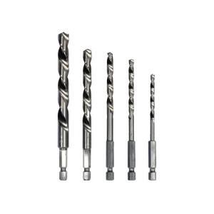 Set burghie 5 buc. pentru metal din338 4 - 10 mm oțel hss hexagonal sthor Thumbnail 2