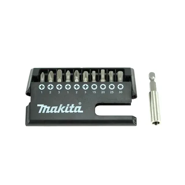 Набор бит с адаптером 11 шт. ph, pz, tx 1/4" 25 мм makita 2