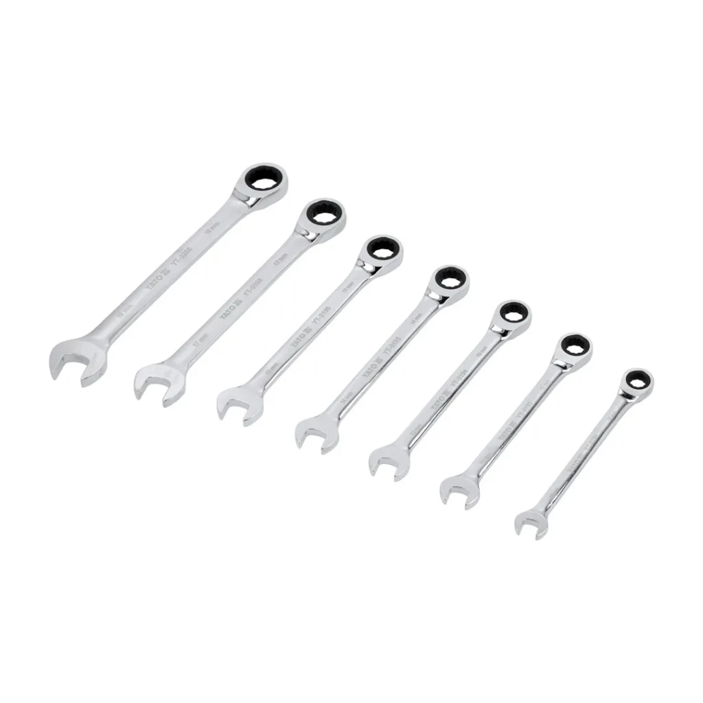 Set de chei combinate cu clichet 10 - 19 mm 7 buc. yato 2