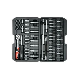 Set de chei tubulare cu clichet 1/4" as-drive 56 buc. yato