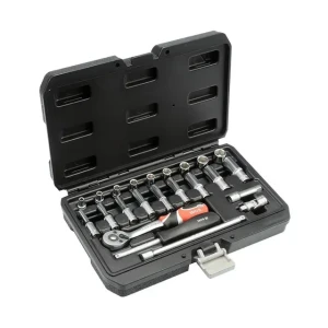 Set de chei tubulare cu clichet 1/4" as-drive 23 buc. yato