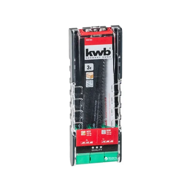 Set pânze pentru lemn și metal pentru fierăstrău cu sabie 150 mm 3 buc. kwb 2