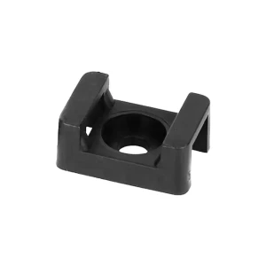 Suport pentru curelușe 22 x 16 x 6.8 mm 20 buc. negru plastic orno