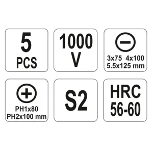 Набор диэлектрических отверток sl, ph 1000 в yato Thumbnail 2