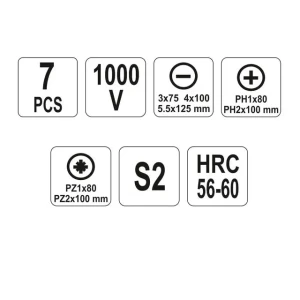 Набор диэлектрических отверток sl, ph, pz 1000 в yato Thumbnail 3