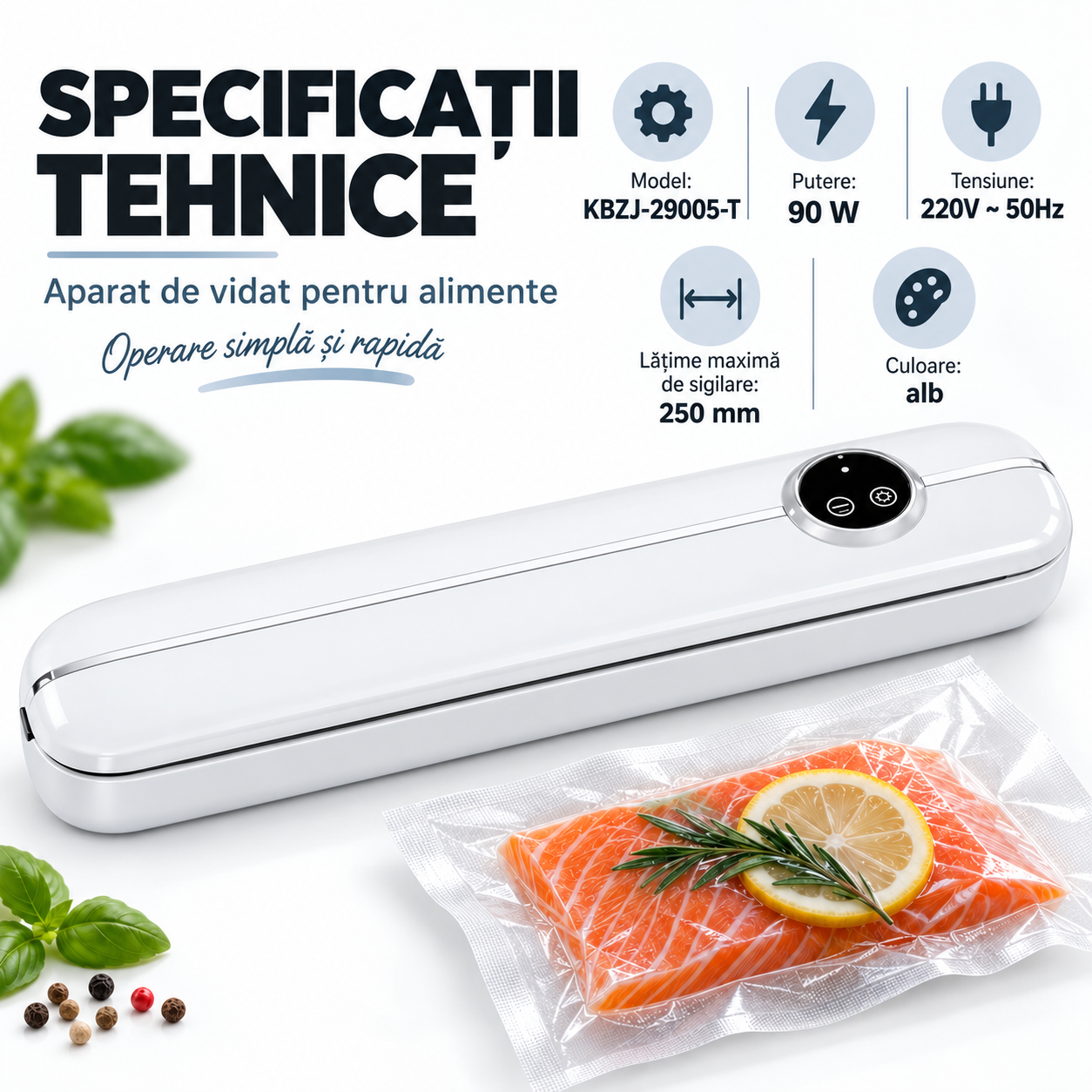 Aparat de vidare pentru alimente + 10 pungi cadou 2