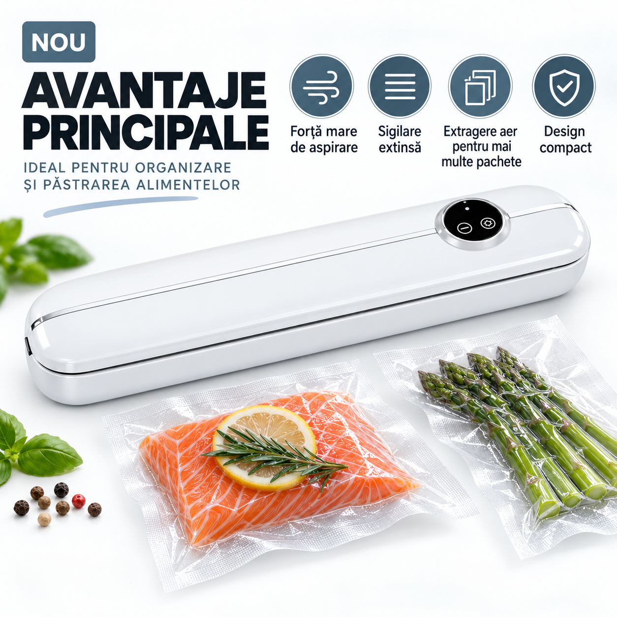 Aparat de vidare pentru alimente + 10 pungi cadou 3