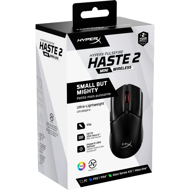 Игровая мышь hyperx pulsefire haste 2 mini, чёрный 8