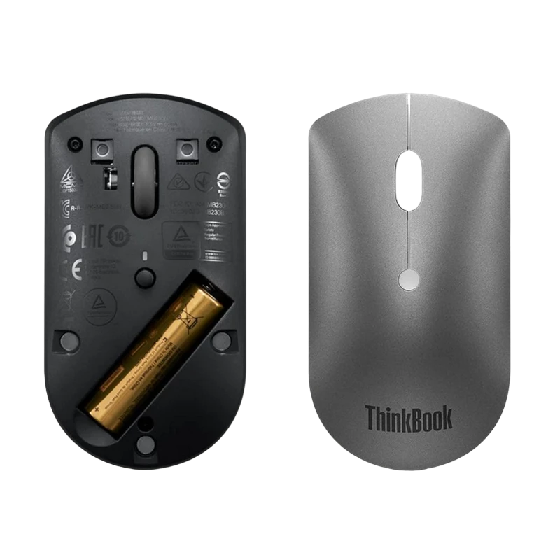 Mouse wireless lenovo thinkbook bluetooth silent mouse, gri 6