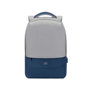 Rucsac pentru Laptop RivaCase Prater, 15.6", Poliester, Gri/Albastru