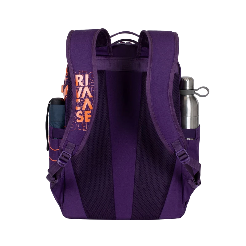 Повседневный рюкзак rivacase heide, 15.6", полиэстер, фиолетовый/оранжевый 27