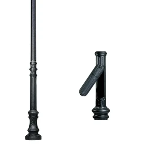 Stâlp pentru felinar cu ușă karmel 3500 x 275/60 mm oțel/polimer fumagalli