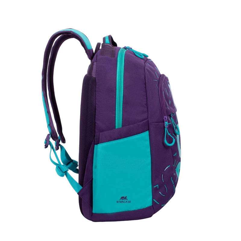 Повседневный рюкзак rivacase heide, 15.6", полиэстер, фиолетовый/аквамарин 21