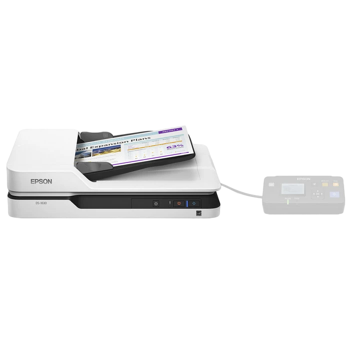 Планшетный сканер epson workforce ds-1630, a4, серый 3