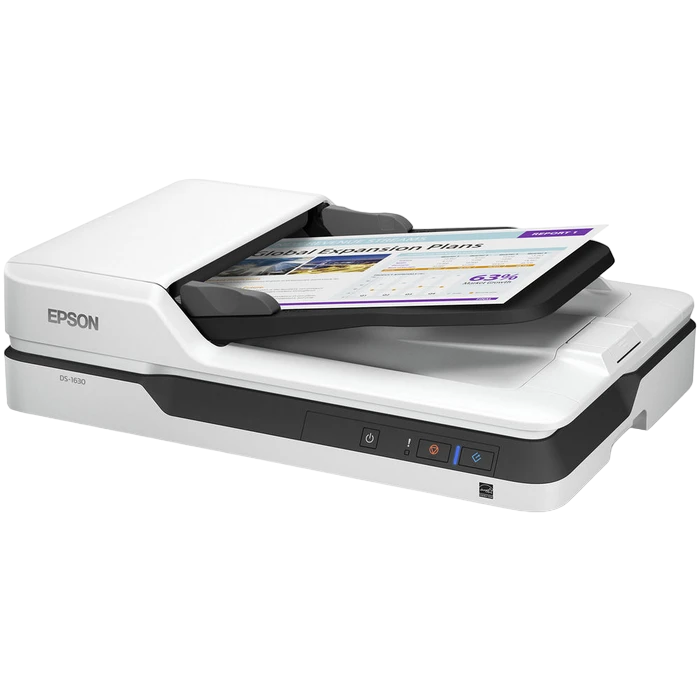 Планшетный сканер epson workforce ds-1630, a4, серый 14