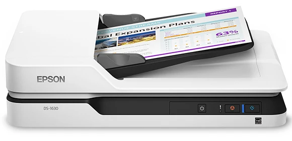 Планшетный сканер epson workforce ds-1630, a4, серый 13