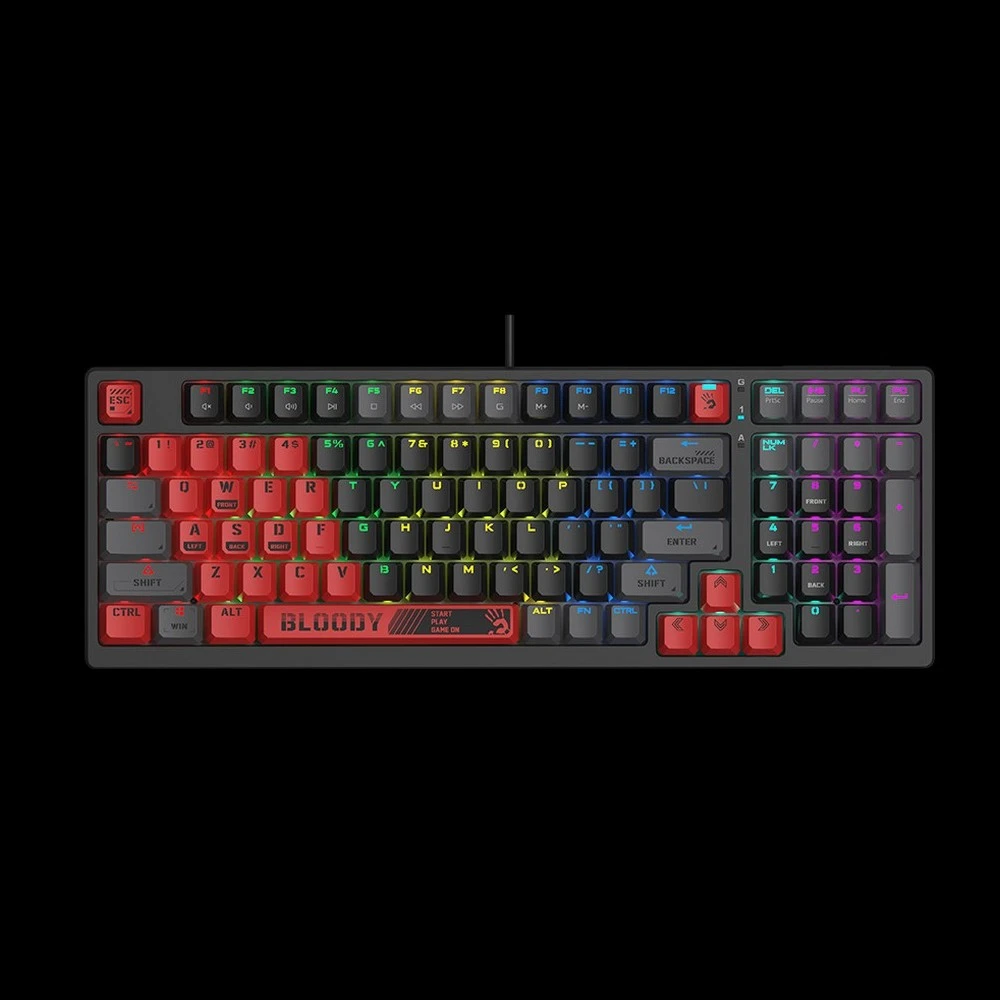 Клавиатура bloody s98 sports, проводное, красный 3
