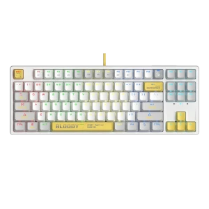 Tastatură bloody s87, cu fir, alb