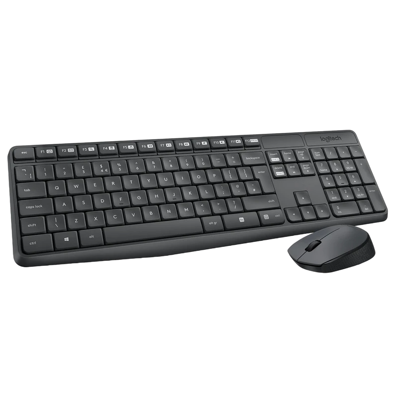 Set tastatură + mouse logitech mk235, fără fir, gri 2