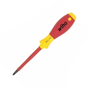 Диэлектрическая крестовая отвертка ph1 80 мм softfinish 1000 в wiha