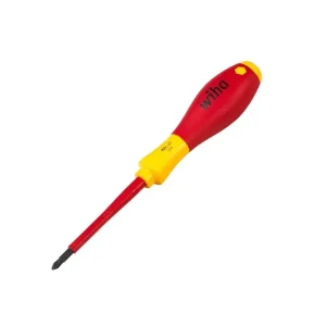Диэлектрическая крестовая отвертка pz1 80 мм softfinish 1000 в wiha
