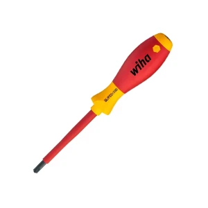 Диэлектрическая крестовая отвертка sl/pz2 100 мм softfinish 1000 в wiha