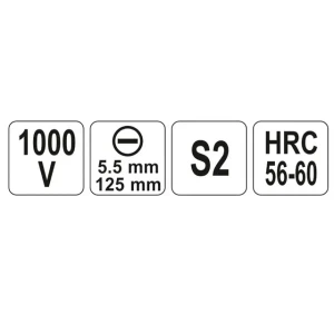 Диэлектрическая отвертка шлицевая sl5.5 125 мм 1000 в yato Thumbnail 2