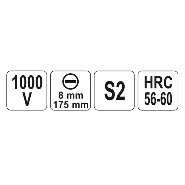 Șurubelniță dielectrică plată sl8 175 mm 1000 v yato 2