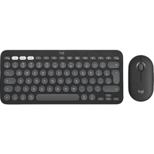 Set Tastatură + Mouse Logitech Pebble 2 Combo, Fără fir, Grafit