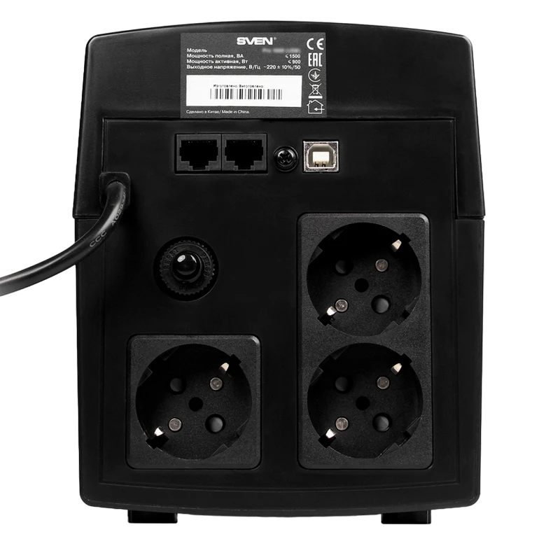 Источник бесперебойного питания sven pro 1500 lcd, линейно-интерактивный, 1500va, башня 5