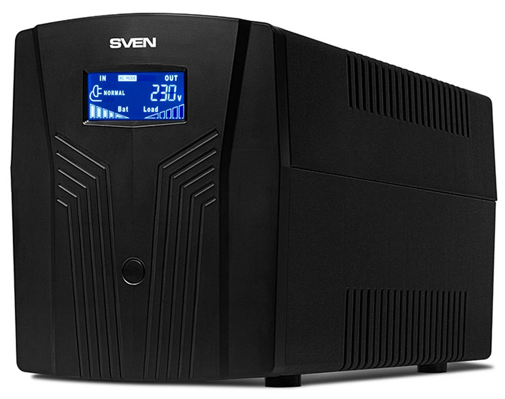 Источник бесперебойного питания sven pro 1500 lcd, линейно-интерактивный, 1500va, башня 10