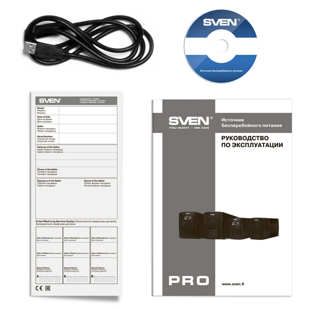 Источник бесперебойного питания sven pro 1500 lcd, линейно-интерактивный, 1500va, башня 4
